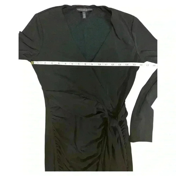 White House Black Market Long Sleeve Ruched Body Con Dress Size 2 - Picture 7 of 11